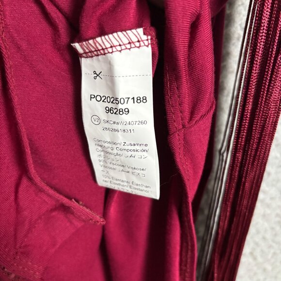 Verdusa Sleeveless Burgundy Fringe Bodysuit Halter Neck Size Small NWT's - Picture 7 of 8